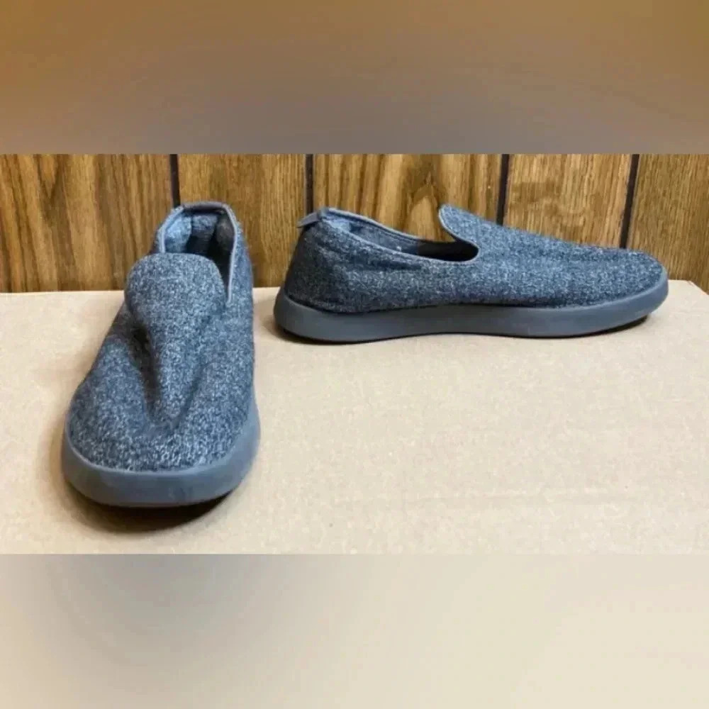 Woman ALLBIRDS Gray Merino Wool Slip On Lounger Flat Shoes Sz 10 Euc